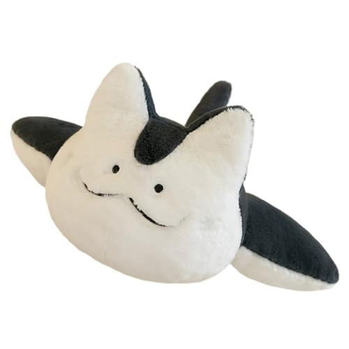 Süße Rochen-Katze Plüschtier, Kreatives Kuschelkissen Plüschtier Rochen-Katze Kinder-Kuscheltier, 75cm weiches Stofftier für Kinder und Babys von Herfair