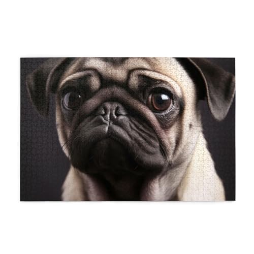 Holzpuzzle Mops-Druck-Puzzle, 1000 Teile, personalisiertes Bild, Puzzle, Familiendekoration, Puzzle für Erwachsene, Familie, Hochzeit, Abschlussfeier, Geschenk Holzpuzzle Mops-Druck-Puzzle, 1000 Teile, personalisiertes Bild, Puzzle, Familiendekoration, Puzzle für Erwachsene, Familie, Hochzeit, Abschlussfeier, Geschenk von Herfst