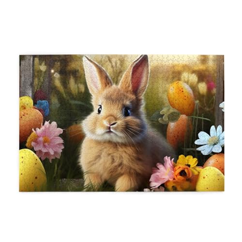 Holzpuzzle Osterhase Frühling Schmetterling Druck Puzzle 1000 Teile Personalisiertes Bild Puzzle Familie Dekoration Puzzle für Erwachsene Familie Hochzeit Abschluss Geschenk von Herfst