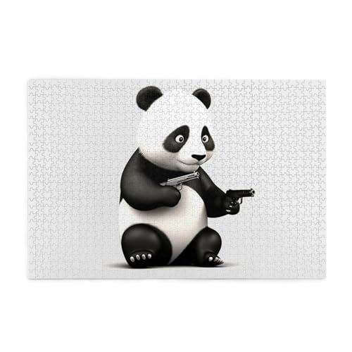 Holzpuzzle Panda mit Druck Puzzle 1000 Teile Personalisiertes Bild Puzzle Familie Dekoration Puzzle für Erwachsene Familie Hochzeit Abschluss Geschenk von Herfst