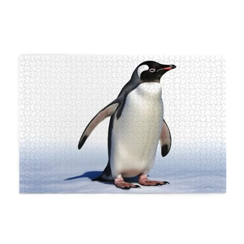 Holzpuzzle Pinguin-Druck-Puzzle, 1000 Teile, personalisiertes Bildpuzzle, Familiendekoration, Puzzle für Erwachsene, Familie, Hochzeit, Abschlussfeier, Geschenk von Herfst