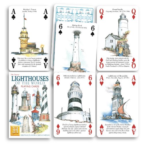 Lighthouses of The World Playing Cards von Heritage Playing Cards