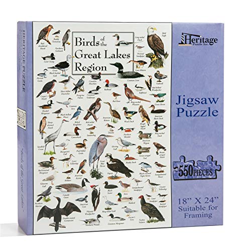Heritage Puzzle Birds of the Great Lakes Region Jigsaw Puzzle (550-Piece) von Heritage Puzzle