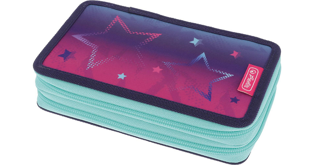 Doppelfedermäppchen Pink Stars, befüllt, 23-tlg. pink Doppelfedermäppchen Pink Stars, befüllt, 23-tlg. pink von Herlitz