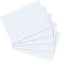 HERLITZ 10621290 Karteikarte A5 kariert weiß 100er Packung von Herlitz