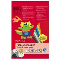 HERLITZ 229401 Tonzeichenpapierblock 23x33 cm 20 Blatt farbig sortiert von Herlitz