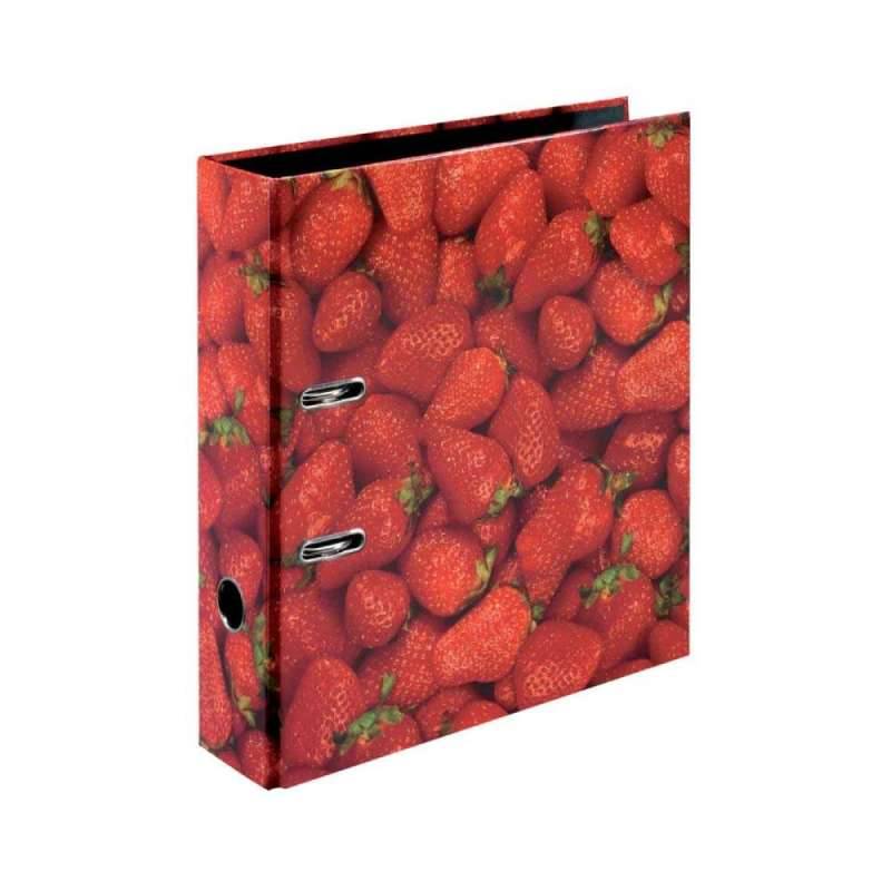 HERLITZ DIN A4 Ordner - 80mm Breite, Motive Erdbeeren von Herlitz
