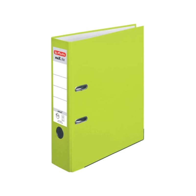 HERLITZ Ordner DIN A4 maX.file protect und protect PLUS, Farbe neongrün, HERLITZ Ausführungen protect, Rückenbreite 80 mm HERLITZ Ordner DIN A4 maX.file protect und protect PLUS, Farbe neongrün, HERLITZ Ausführungen protect, Rückenbreite 80 mm von Herlitz