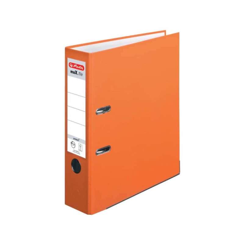HERLITZ Ordner DIN A4 maX.file protect und protect PLUS, Farbe orange, HERLITZ Ausführungen protect, Rückenbreite 80 mm HERLITZ Ordner DIN A4 maX.file protect und protect PLUS, Farbe orange, HERLITZ Ausführungen protect, Rückenbreite 80 mm von Herlitz