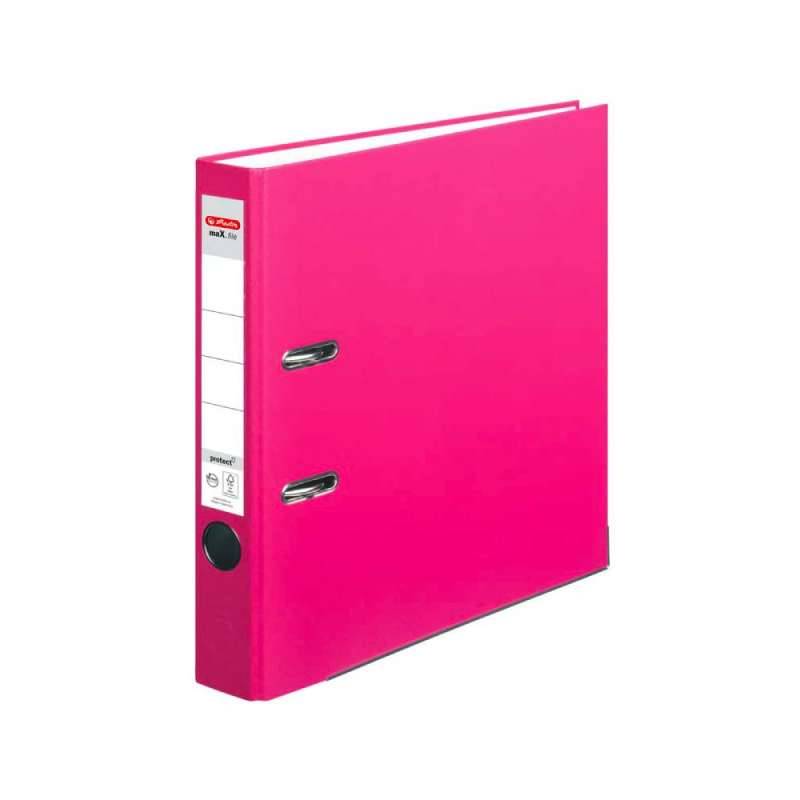HERLITZ Ordner DIN A4 maX.file protect und protect PLUS, Farbe pink, HERLITZ Ausführungen protect, Rückenbreite 50 mm von Herlitz