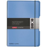 Herlitz Notizheft A5/40 kariert, blau, PP, my.book flex von Herlitz