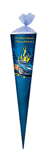 Herlitz Schultüte mit Namensgravur - Zuckertüte - 70cm - rund - "Rennauto" Herlitz Schultüte mit Namensgravur - Zuckertüte - 70cm - rund - "Rennauto" von Herlitz