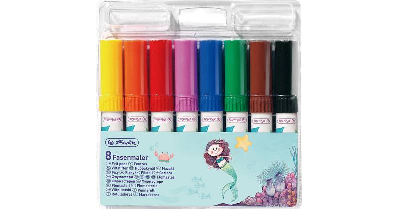 Jumbo-Filzstifte Mermaid, 8 Farben von Herlitz