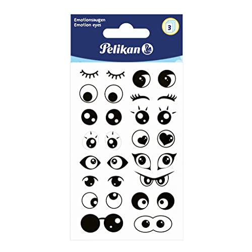Pelikan Sticker mit lustigen Augen, 3 Bögen von Pelikan