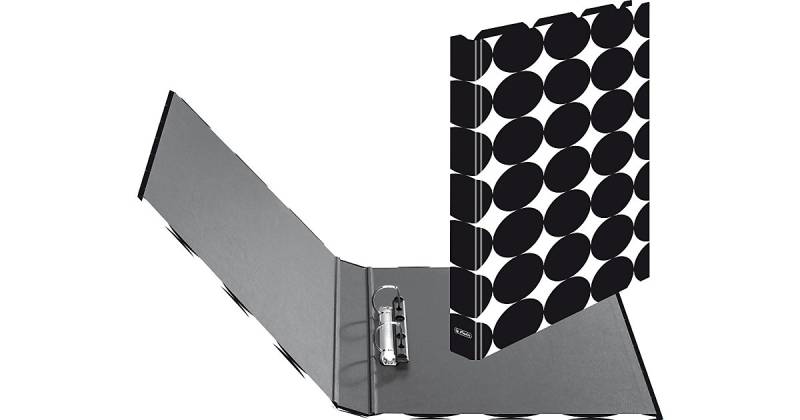 Ringbuch/Zeugnismappe maX.file Just Black A4, 2,5 cm schwarz von Herlitz
