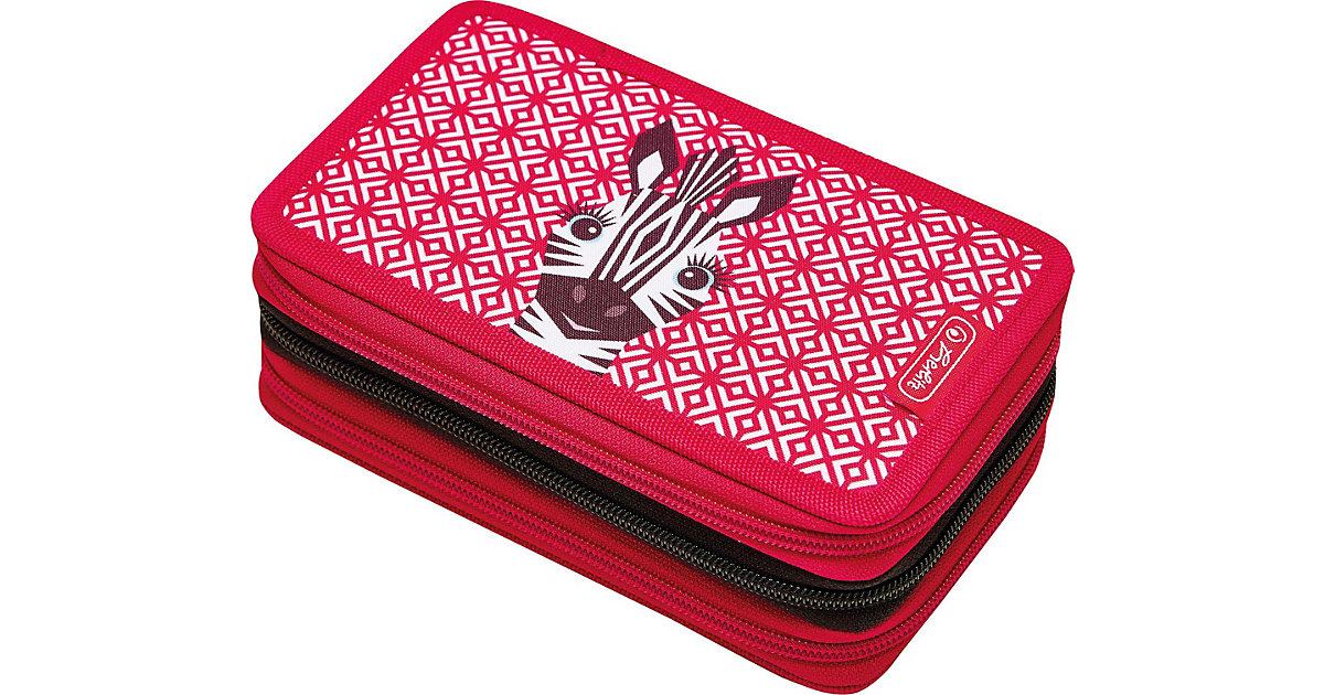 Triple-Federmäppchen Cute Animals Zebra, befüllt, 31-tlg. rot-kombi Triple-Federmäppchen Cute Animals Zebra, befüllt, 31-tlg. rot-kombi von Herlitz
