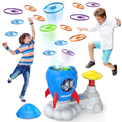 Herloreen Outdoor Spielzeug für Kinder von 3 bis 8 Jahren: Flugscheiben Werfer Spielzeug Verfolgungsspiele Sommeraktivitäten im Garten Verfolgungsspielzeug Hinterhofspiele(Blau) von Herloreen