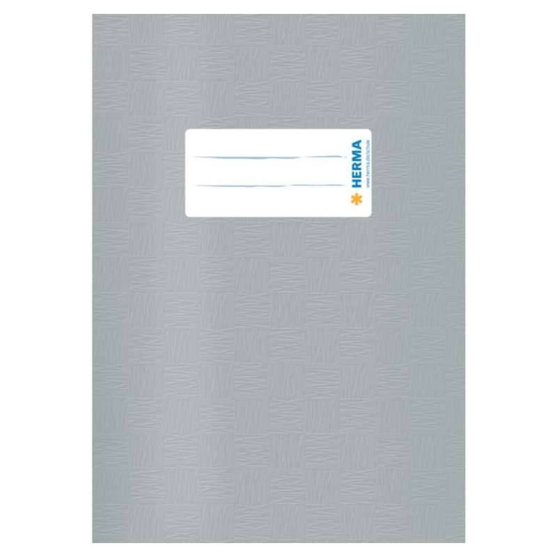 HERMA Heftumschlag Plastik, Sets Einzeln, Format A5, Farbe grau von Herma