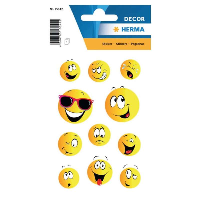 HERMA Sticker, Themenwelten Emojis, HERMA Motive Happy Face von Herma