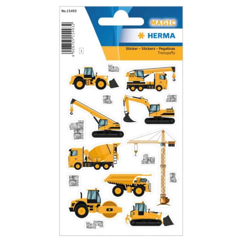 HERMA Sticker, Themenwelten Fahrzeuge, HERMA Motive Baustellen Fahrzeuge von Herma