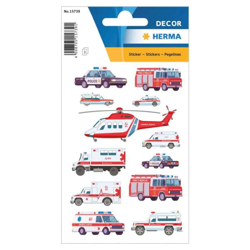 HERMA Sticker, Themenwelten Fahrzeuge, HERMA Motive Blaulicht Fahrzeuge von Herma