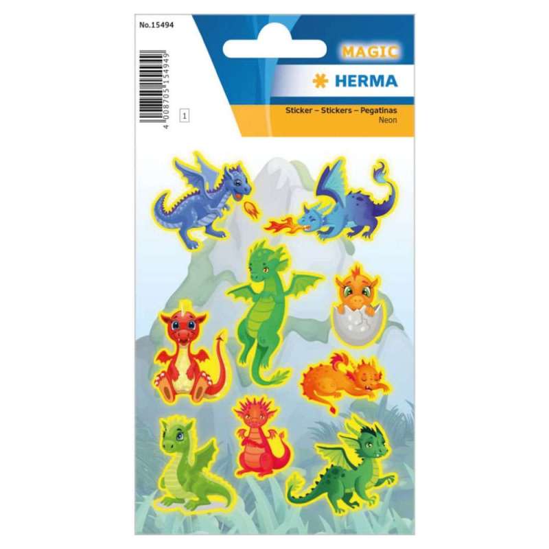 HERMA Sticker, Themenwelten Fantasie, HERMA Motive Drachen von Herma