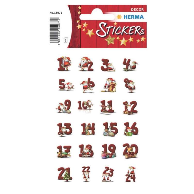 HERMA Sticker, Themenwelten Festtage, HERMA Motive Lebkuchenzahlen von Herma
