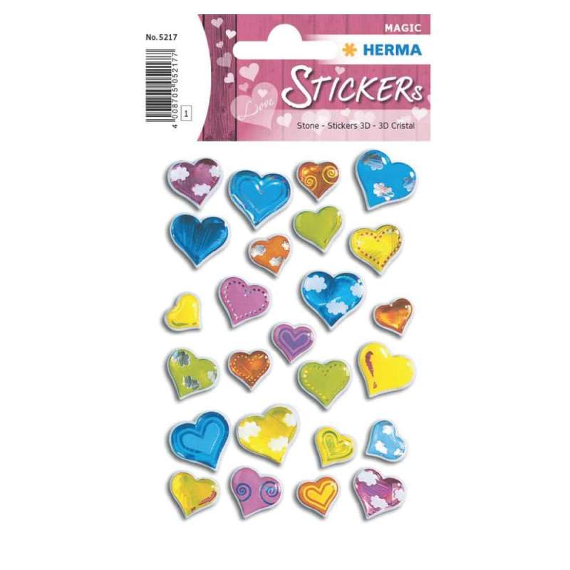 HERMA Sticker, Themenwelten Muster/Symbole, HERMA Motive Herzen Stone von Herma