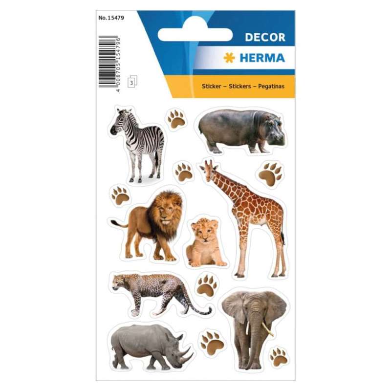 HERMA Sticker, Themenwelten Tiere, HERMA Motive Afrika Tiere von Herma
