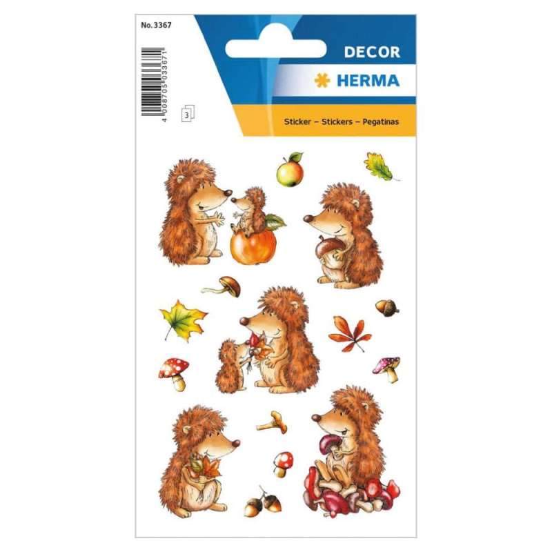 HERMA Sticker, Themenwelten Tiere, HERMA Motive Igel von Herma