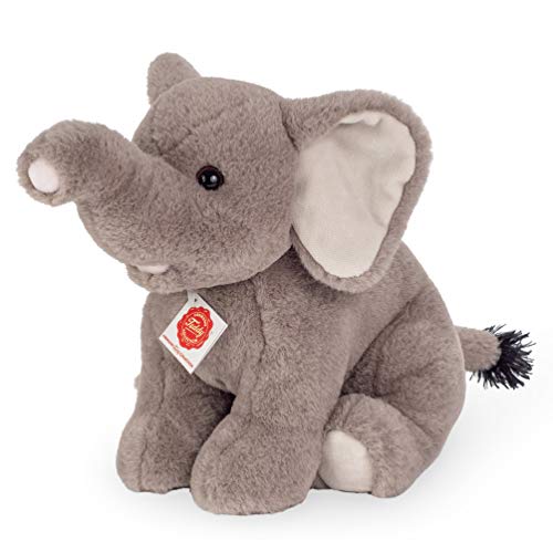Teddy Hermann 90742 Elefant sitzend 35 cm, Kuscheltier, Plüschtier von Hermann Teddy