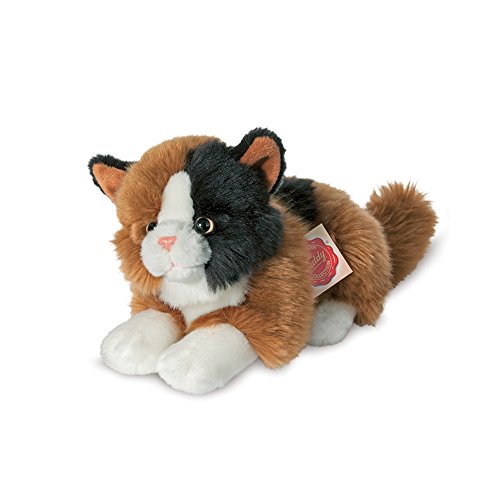Hermann Teddy Collection 906902 - Plüsch-Glückskatze liegend, 20 cm von Hermann Teddy