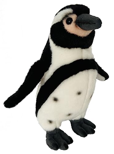 Teddy Hermann 90033 Humboldt-Pinguin 25 cm, Kuscheltier, Plüschtier mit recycelter Füllung von Hermann Teddy