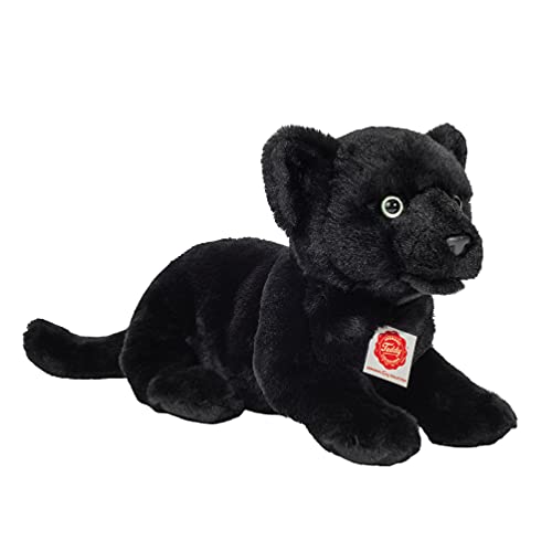 Teddy Hermann 90475 Panther Baby liegend 30 cm, Kuscheltier, Plüschtier mit recycelter Füllung von Hermann Teddy