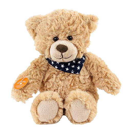 Teddy Hermann 91374 Kuscheltier Teddybär Hellbraun blond sitzend 23 cm Plüschtier Stofftier Baby Kind Spielzeug Plüsch von Hermann Teddy