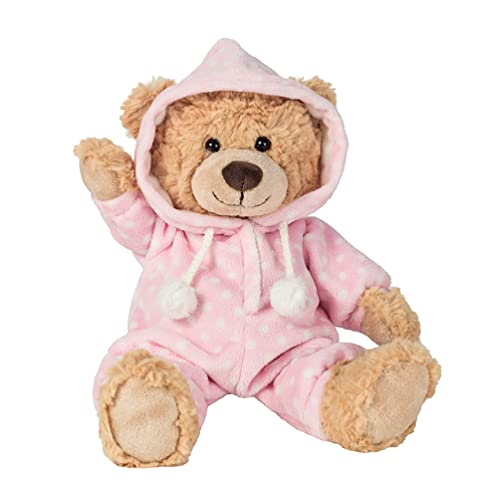 Teddy Hermann 91386 Teddy-Bär Schlafanzugbär rosa 30 cm, Kuscheltier, Plüschtier von Hermann Teddy