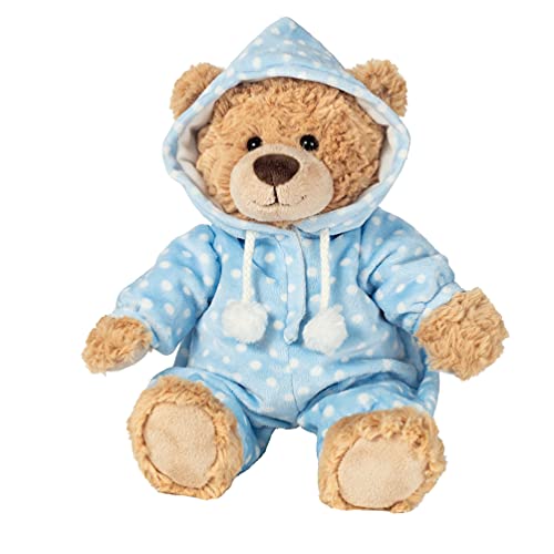 Teddy Hermann 91387 Teddy-Bär Schlafanzugbär blau 30 cm, Kuscheltier, Plüschtier von Hermann Teddy