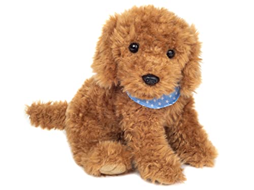Teddy Hermann 91977 Goldendoodle Pudel Hund sitzend 30 cm, Kuscheltier, Plüschtier mit recycelter Füllung von Hermann Teddy