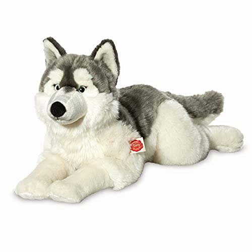 Teddy Hermann 92782 Hund Husky 60 cm, Kuscheltier, Plüschtier mit recycelter Füllung von Hermann Teddy