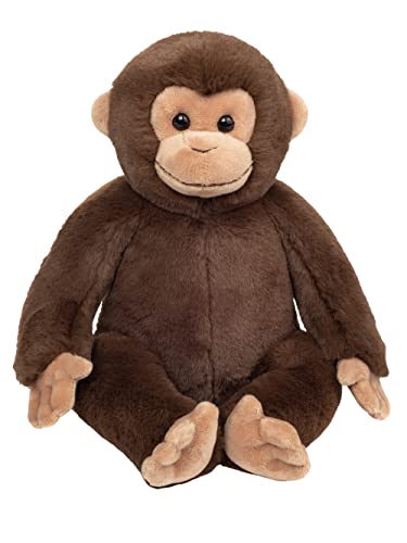 Teddy Hermann 92949 AFFE sitzend 35 cm, Green Friends Kuscheltier, nachhaltiges Plüschtier mit recycelten Materialien von Hermann Teddy