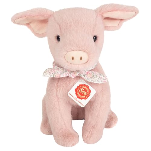 Teddy Hermann 93023 Schwein Audrey 23 cm, Kuscheltier, Plüschtier mit recycelter Füllung von Hermann Teddy