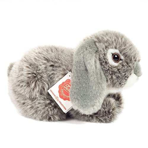 Teddy Hermann 93728 Widderkaninchen grau 18 cm, Kuscheltier, Plüschtier mit recycelter Füllung von Hermann Teddy