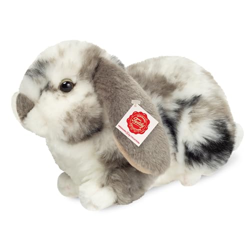 Teddy Hermann 93733 Widderkaninchen grau-weiß gescheckt 23 cm, Kuscheltier, Plüschtier mit recycelter Füllung von Hermann Teddy