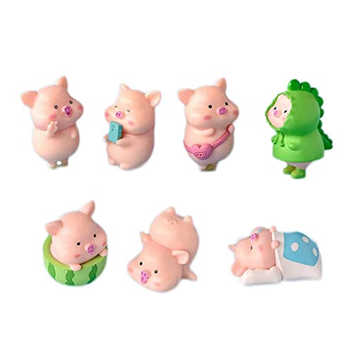Hermosiey 7 Stück Schwein DIY Heimdekoration Figuren Niedliche Schweinchen Modelle Miniatur Landschaft Zubehör Fee Garten Miniaturen Raumdekoration Hermosiey 7 Stück Schwein DIY Heimdekoration Figuren Niedliche Schweinchen Modelle Miniatur Landschaft Zubehör Fee Garten Miniaturen Raumdekoration von Hermosiey