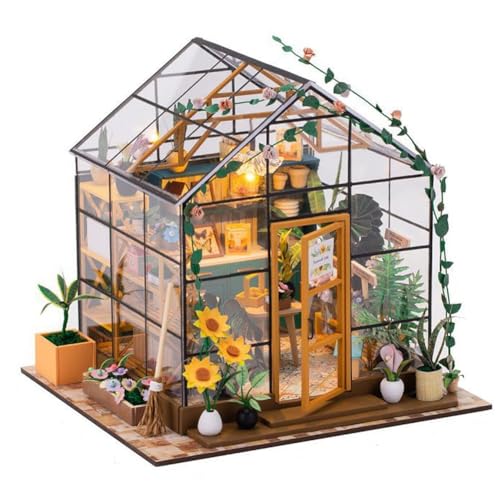 Hermosiey Cottage-Bausatz, Mini-Blumenhaus zum Selbermachen, Handgefertigt, 3D-Puzzle, Montagebausatz, Dekoration für Zuhause und Schlafzimmer Hermosiey Cottage-Bausatz, Mini-Blumenhaus zum Selbermachen, Handgefertigt, 3D-Puzzle, Montagebausatz, Dekoration für Zuhause und Schlafzimmer von Hermosiey
