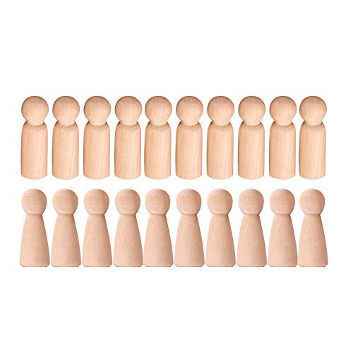 Hermosiey Holzpflock Puppe Unvollendete HöLzerne Menschen Plain Blank Bodies Angel Dolls für DIY Craft Pack Von 20 Hermosiey Holzpflock Puppe Unvollendete HöLzerne Menschen Plain Blank Bodies Angel Dolls für DIY Craft Pack Von 20 von Hermosiey