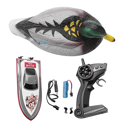Hermosiey V201 RC Boot RC Enten Boot 2,4 GHz Jagd Bewegung Fern Bedienung Enten Boot Wasserdicht für das Schwimmbad Teich Garten von Hermosiey