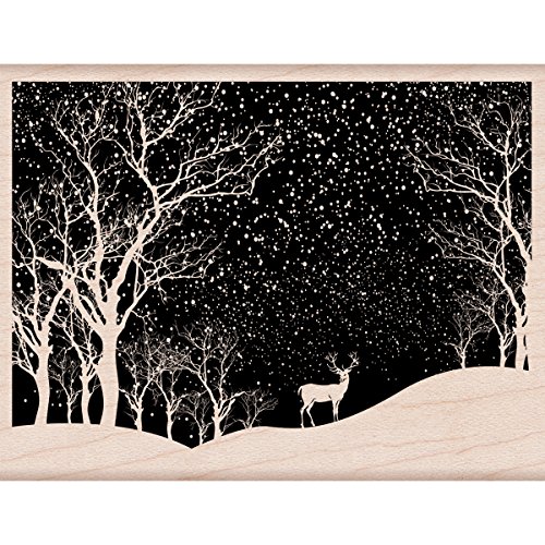 Hero Arts Holz montiert Stempel 10,8 cm x 3.25-inch-Snowy Szene von Hero Arts