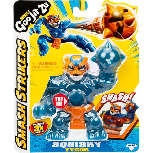 BANDAI CO42795 Heroes von GOO JIT Zu Actionfigur, entdecken Sie die neuen Smash Strikers Figur Tygor, Kneten und Dehnen, Mehrfarbig von Heroes of Goo Jit Zu