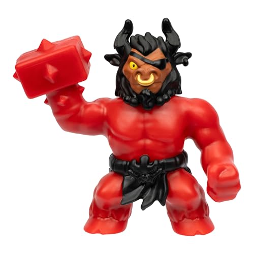 Heroes of GOO JIT Zu Smash Strikers, Terrorbull, Scrunchy GOO Filled Action Figure Armored with The Ultimate Smashing Faust Weapon, Stretch Him Up to 3 Times his Size - Sensory Toys von Heroes of Goo Jit Zu